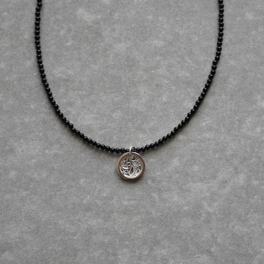 circle charm onyx choker ＜受注生産＞
