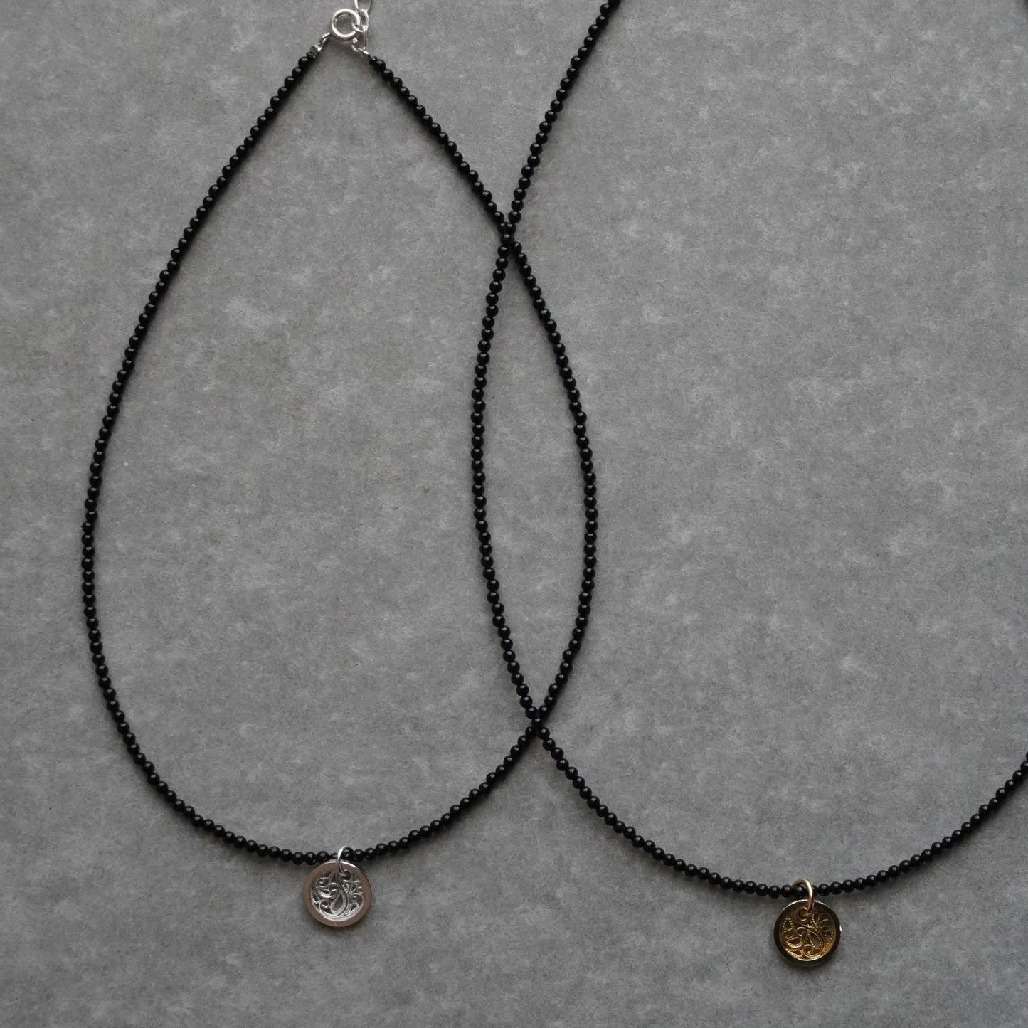 circle charm onyx choker ＜受注生産＞