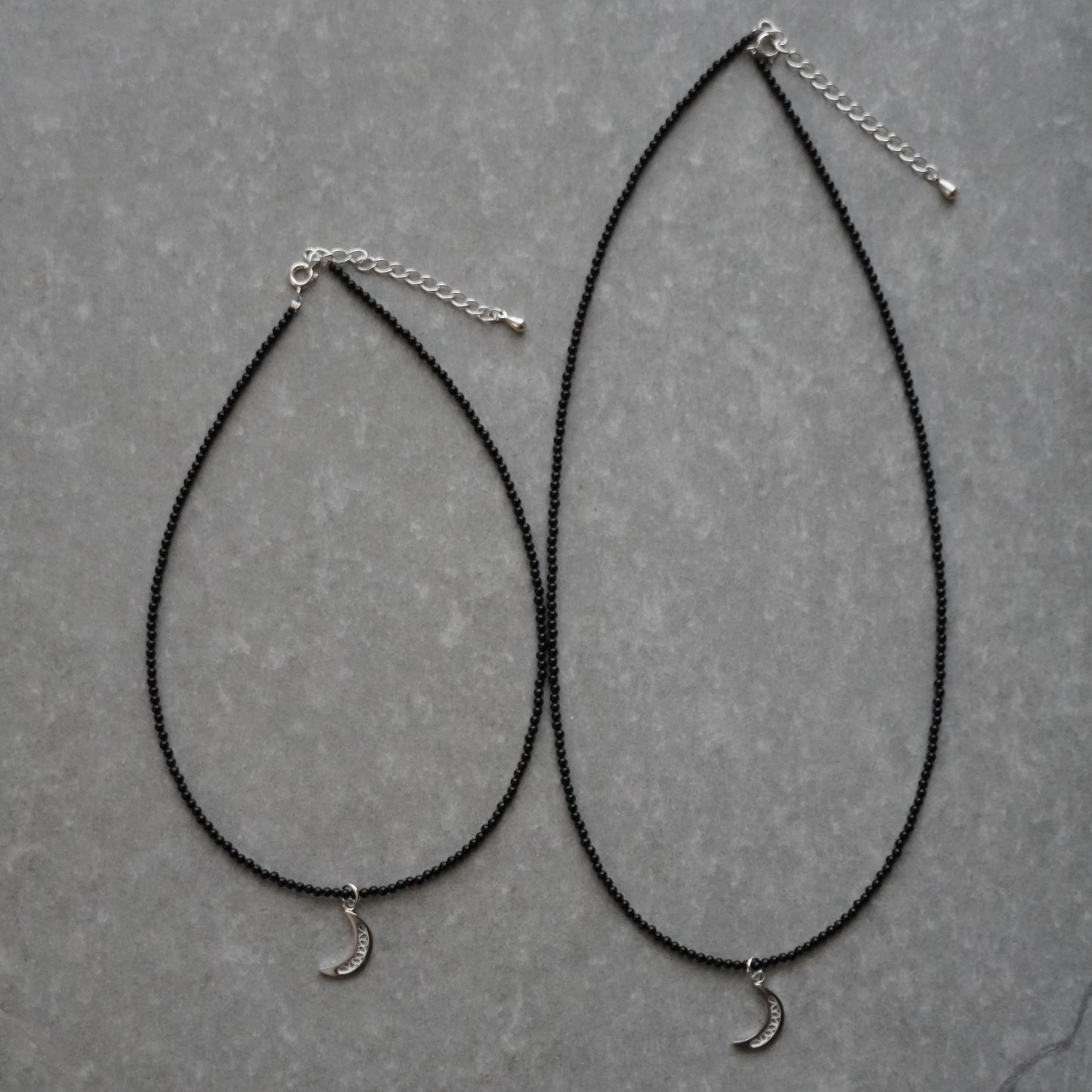 moon charm onyx choker