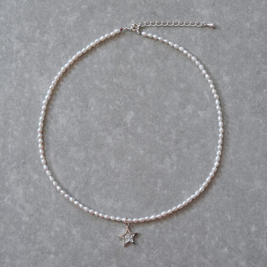 star charm pearl necklace & choker