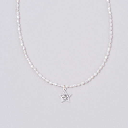 pre-order / star charm pearl necklace & choker